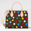 Replica Louis Vuitton LV Women LV x YK OnTheGo PM​ Monogram Coated Canvas 3D Painted Dots Print