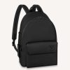 Replica Louis Vuitton LV Unisex Aerogram Backpack Black Grained Calf Cowhide Leather