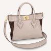 Replica Louis Vuitton LV Women On My Side PM Handbag Greige Monogram Coated Canvas Calf
