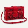 Replica Louis Vuitton LV Women Petite Malle Handbag Red Patent Calfskin Cowhide Leather