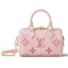 Replica Louis Vuitton LV Women Seedy Bandoulière 20 Pink Embossed Supple Cowhide Leather