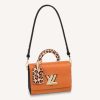 Replica Louis Vuitton LV Women Twist MM Handbag Gold Cipango Epi Grained