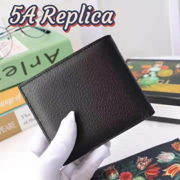 Replica Gucci GG Men GG Marmont Leather Bi-Fold Wallet in Black in Calfskin Leather 4