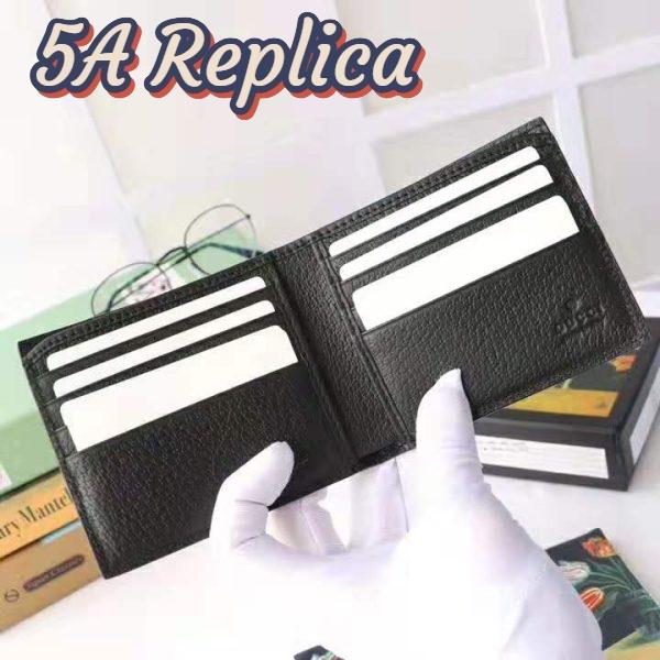 Replica Gucci GG Men GG Marmont Leather Bi-Fold Wallet in Black in Calfskin Leather 5