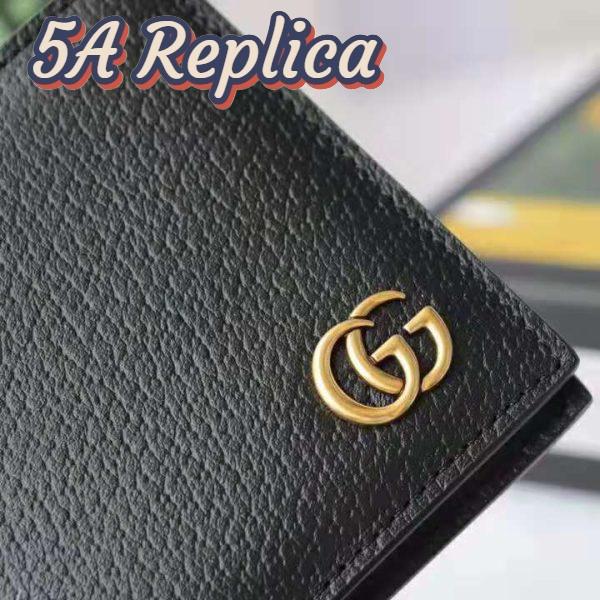 Replica Gucci GG Men GG Marmont Leather Bi-Fold Wallet in Black in Calfskin Leather 6