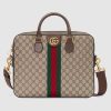 Replica Gucci GG Men Medium Soft Leather Messenger Bag in Soft Black Leather 12