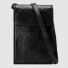 Replica Gucci GG Unisex GG Embossed Mini Bag Black Embossed Leather