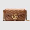 Replica Gucci GG Women GG Marmont Matelassé Super Mini Bag-Brown