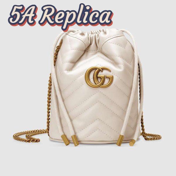Replica Gucci GG Women GG Marmont Mini Bucket Bag in Matelassé Chevron Leather 2