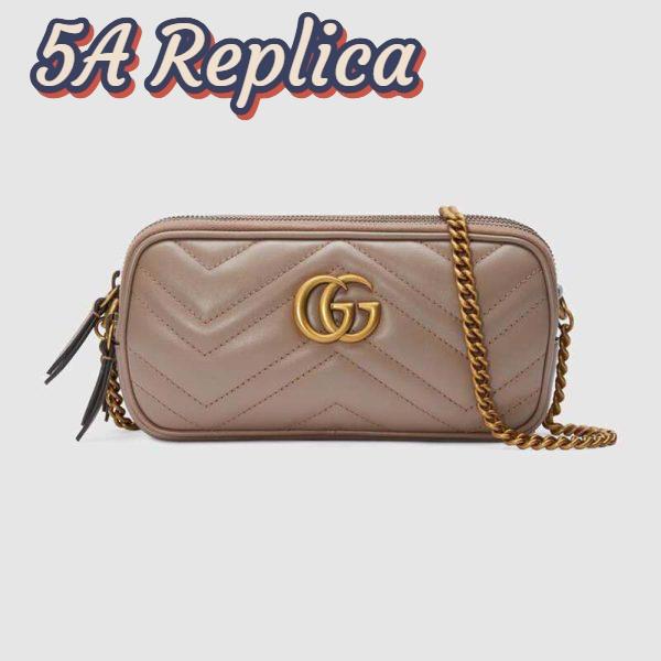 Replica Gucci GG Women GG Marmont Mini Chain Bag 4