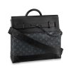 Replica Louis Vuitton LV Men Steamer PM Bag in Monogram Eclipse Coated Canvas-Black