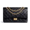 Replica Chanel Women Maxi 2.55 Handbag in Aged Calfskin Leather-Black