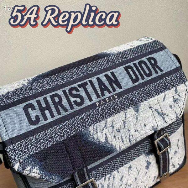 Replica Dior Unisex Diorcamp Bag Blue Multicolor Tie & Dior Embroidery ‘Christian Dior’ 8