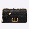 Replica Dior Women CD Lagre Dior Caro Bag Black Supple Cannage Calfskin