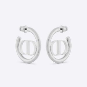 Replica Dior Women 30 Montaigne Earrings Silver-Finish Metal
