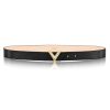 Replica Louis Vuitton LV Unisex Essential V 30mm Belt in Epi Calf Leather-Black