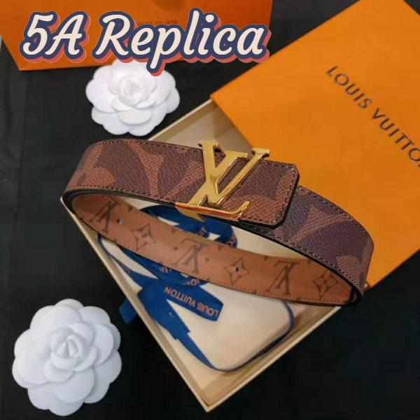 Replica Louis Vuitton LV Unisex LV Iconic 30mm Reversible Belt in Oversized Monogram Reverse Canvas 3