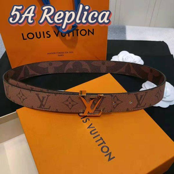 Replica Louis Vuitton LV Unisex LV Iconic 30mm Reversible Belt in Oversized Monogram Reverse Canvas 4