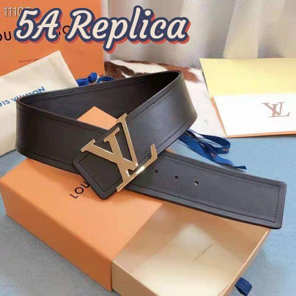 Replica Louis Vuitton LV Unisex LV Iconic 55mm Belt Black Calf Box Leather 3