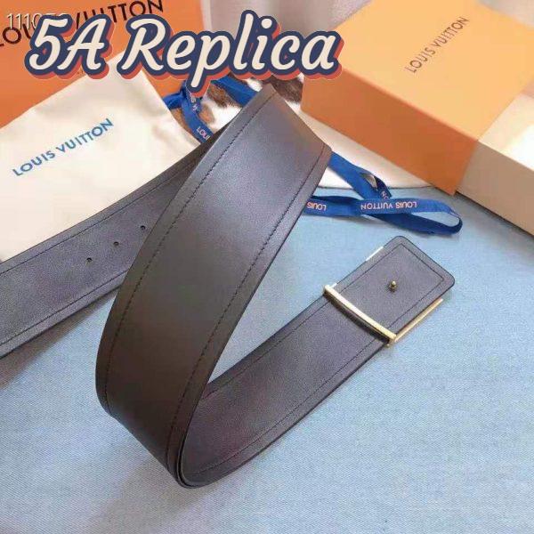 Replica Louis Vuitton LV Unisex LV Iconic 55mm Belt Black Calf Box Leather 7