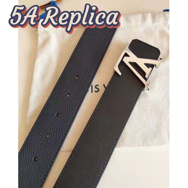 Replica Louis Vuitton LV Unisex LV Initiales 40mm Reversible Belt-Black 7