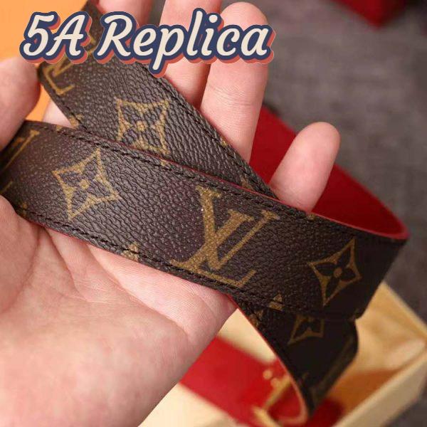 Replica Louis Vuitton LV Unisex LV Initials Buckle 30mm Reversible Belt in Monogram Canvas Leather 6