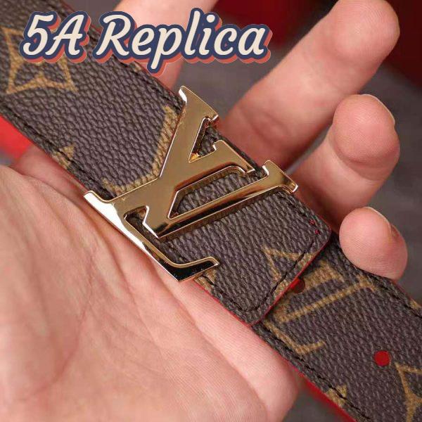 Replica Louis Vuitton LV Unisex LV Initials Buckle 30mm Reversible Belt in Monogram Canvas Leather 9