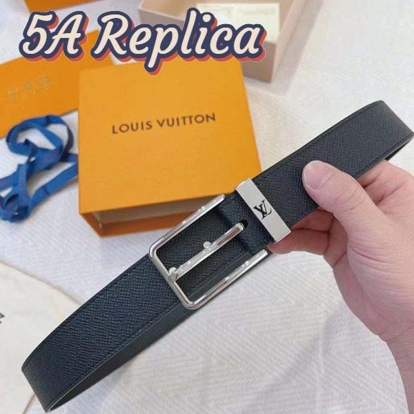 Replica Louis Vuitton LV Unisex LV Pont Neuf 35mm Belt Taiga Calf Leather 8