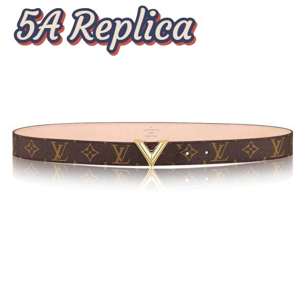 Replica Louis Vuitton LV Unisex V Essential 30mm Belt in Monogram Canvas and Calf Leather