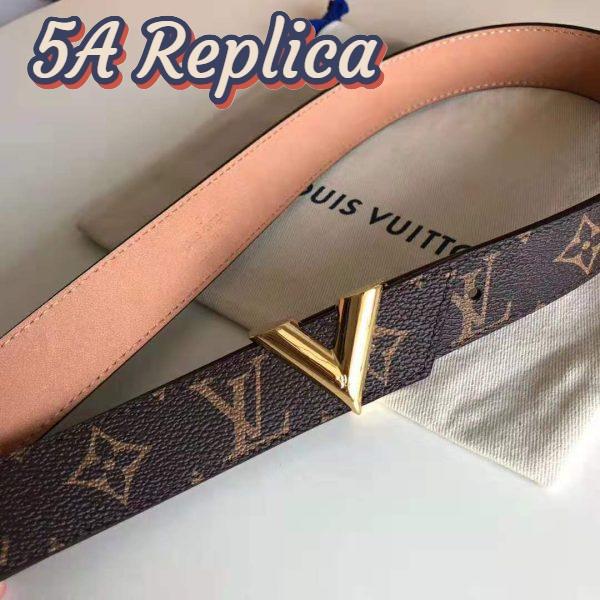 Replica Louis Vuitton LV Unisex V Essential 30mm Belt in Monogram Canvas and Calf Leather 4
