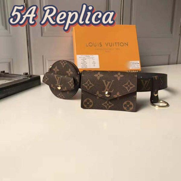 Replica Louis Vuitton LV Unisex Daily Multi Pocket 30mm Belt-Brown 2