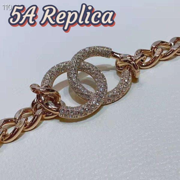 Replica Chanel Women Belt Metal & Strass Gold & Crystal 6