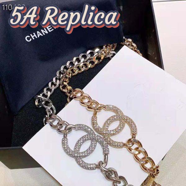 Replica Chanel Women Belt Metal & Strass Gold & Crystal 9