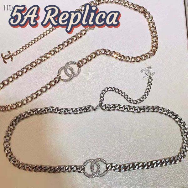 Replica Chanel Women Belt Metal & Strass Gold & Crystal 10