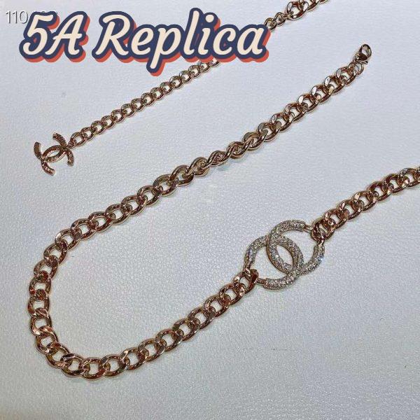 Replica Chanel Women Belt Metal & Strass Gold & Crystal 11
