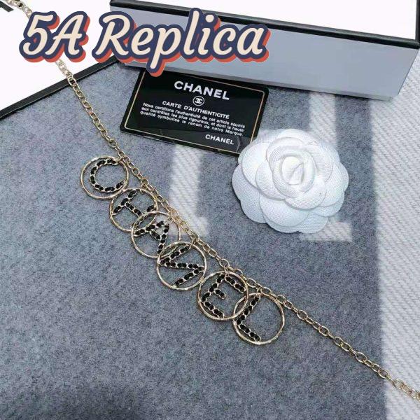 Replica Chanel Women Calfskin & Gold-Tone Metal Belt-Gold 5