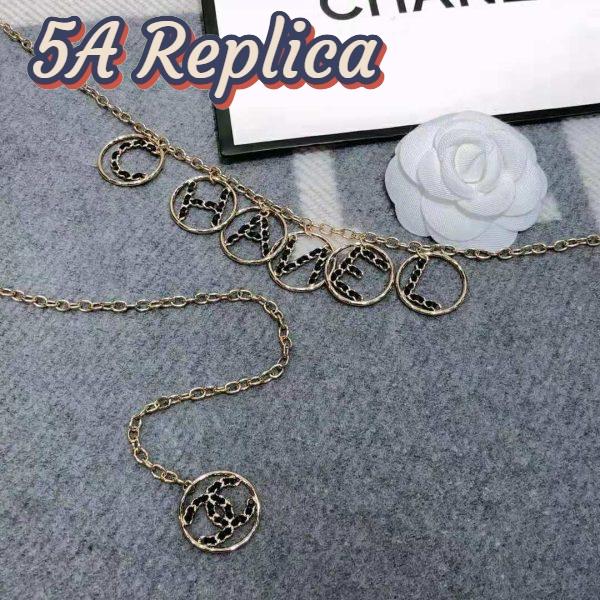 Replica Chanel Women Calfskin & Gold-Tone Metal Belt-Gold 7