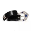 Replica Chanel Women Calfskin & Silver-Tone Metal & Strass Black Belt 14