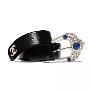 Replica Chanel Women Calfskin & Gold-Tone Metal Belt 2