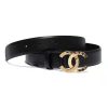Replica Chanel Women Calfskin Glass Pearls & Gold-Tone Metal Black Belt 7