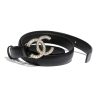 Replica Chanel Women Calfskin Gold-Tone Metal & Strass Belt Black 8