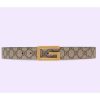 Replica Gucci GG Unisex Signature Leather Belt Black Interlocking G Buckle 3.8 CM Width 11