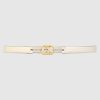 Replica Gucci GG Unisex Thin Belt with G Buckle Black Leather 3 Cm Width 12