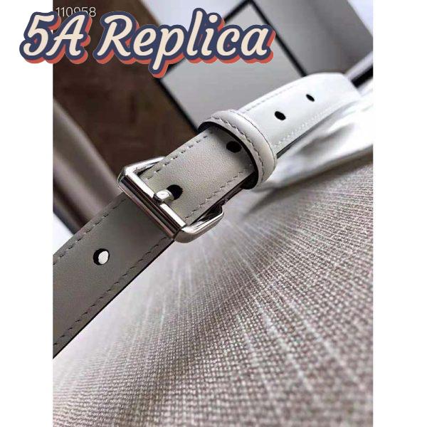 Replica Gucci GG Unisex Thin Belt with Interlocking G Buckle 2 cm Width 9