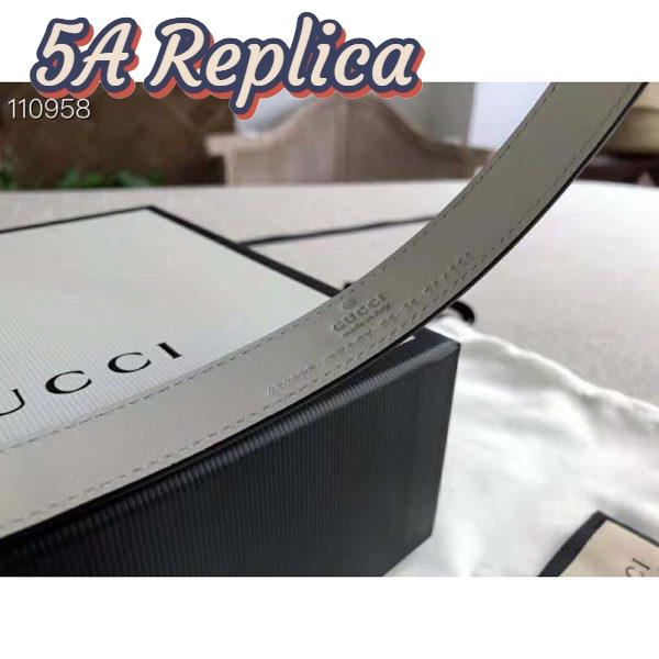 Replica Gucci GG Unisex Thin Belt with Interlocking G Buckle 2 cm Width 10