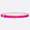 Replica Gucci Unisex Buckle Thin Belt Red Leather Gold-Toned Hardware 1.5 CM Width 12