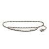 Replica Chanel Women Metal Glass Pearls & Calfskin Gold Pearly White & Black Belt 17