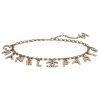 Replica Chanel Women Metal Glass Pearls Strass & Resin Belt-Gold 11
