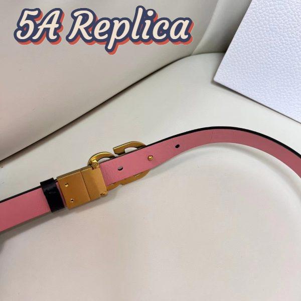 Replica Dior CD Unisex 30 Montaigne Reversible Belt Black Ethereal Pink Smooth Calfskin 20 MM Width 10