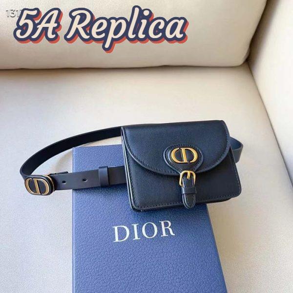 Replica Dior CD Women Dior Bobby Belt Removable Pouch Black Smooth Calfskin 20 MM Width 4
